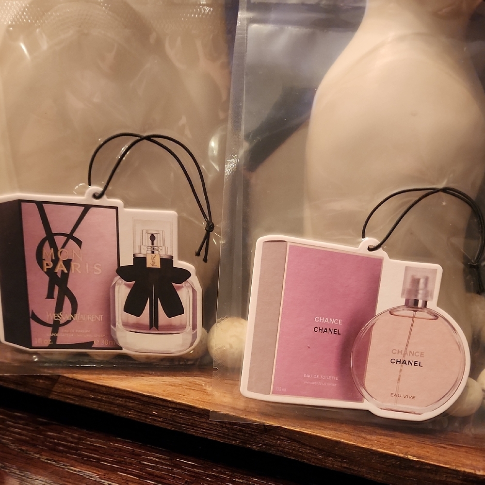 NWOT Set Of 2 Yves Saint Laurent and Chanel Perfume Air Fresheners